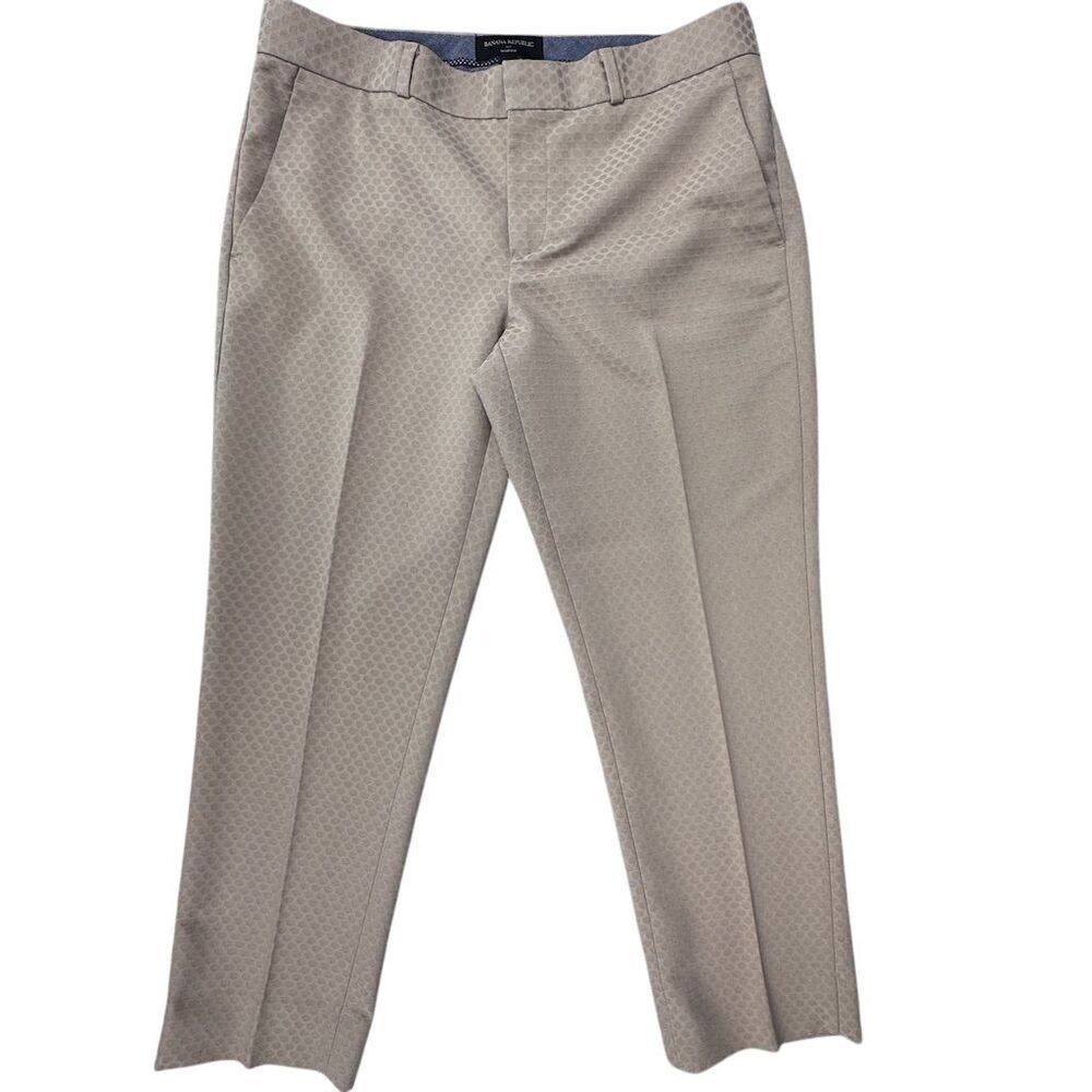 Banana Republic Women's Petite Dress Pants Beige Size 8 Flat Front